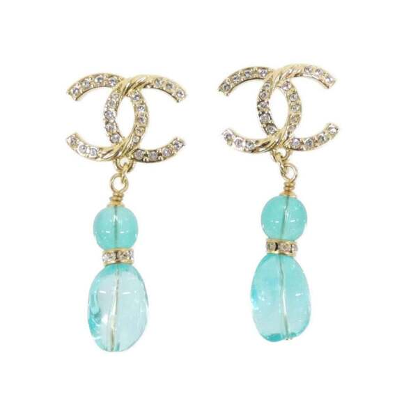 CHANEL Jewelry - CHANEL Blue Earrings